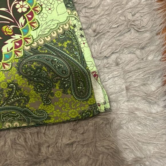 Caribbean Joe women’s green sequin sheer sleeve long‎ sleeve shirt - Picture 7 of 7